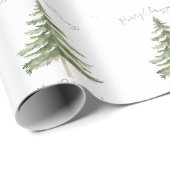 Frohe Weihnachten Rustikaler Minimalistischer Baum Geschenkpapier (Rolleneckpunkt)