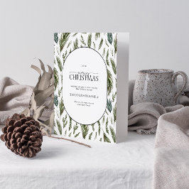 Frohe Weihnachten Rustikaler Wald Botanicals Foto