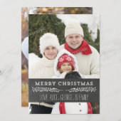 Frohe Weihnachten Rustikales Chalkboard Vintages F (Vorne/Hinten)