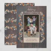 Frohe Weihnachten Rustikales Foto (Vorne/Hinten)