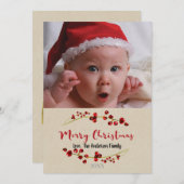 Frohe Weihnachten Rustikales Foto (Vorne/Hinten)