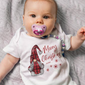 Frohe Weihnachten Rustikales Gnome in Red Buffalo Baby Strampler