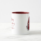 Frohe Weihnachten Rustikales Gnome in Red Buffalo  Tasse (Zentrum)