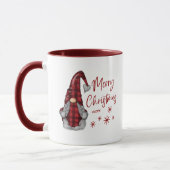 Frohe Weihnachten Rustikales Gnome in Red Buffalo  Tasse (Links)