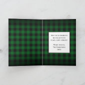 Frohe Weihnachten Rustikales Green Buffalo Kariert (Innenseite)