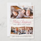 Frohe Weihnachten Rustikales Holz Moderner 4 Foto  (Vorderseite)