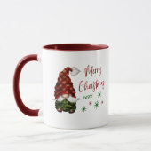 Frohe Weihnachten Rustikales Land Gnome Spaß Urlau Tasse (Links)