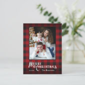 Frohe Weihnachten Rustikales Red Buffalo Kariertes (Stehend Vorderseite)