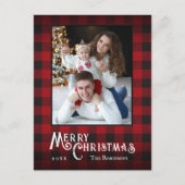 Frohe Weihnachten Rustikales Red Buffalo Kariertes (Vorderseite)