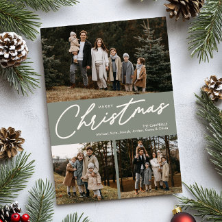 Frohe Weihnachten Salbeigrün 3 Fotos