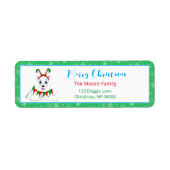 Frohe Weihnachten Samoyed mit Elf Headband Rückkeh (Vorne)