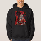 Frohe Weihnachten Samurai Santa für Ihm Hoodie (Vorderseite)