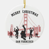 Frohe Weihnachten San Francisco Souvenir Weihnacht Keramik Ornament (Vorne)