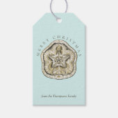 Frohe Weihnachten Sand Dollar Türkis Küste Geschenkanhänger (Vorderseite)