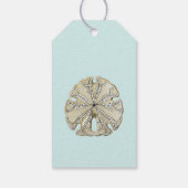 Frohe Weihnachten Sand Dollar Türkis Küste Geschenkanhänger (Rückseite)