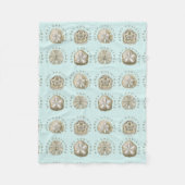 Frohe Weihnachten Sand Dollar Türkis Muster Fleecedecke (Vorderseite)