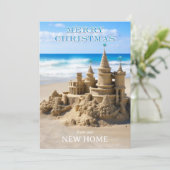Frohe Weihnachten Sandcastle Beach New Zuhause Fot (Stehend Vorderseite)