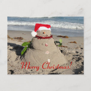 Frohe Weihnachten! Sandman Snowman Feiertagspostkarte