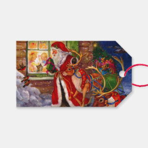 Frohe Weihnachten Sankt Geschenkanhänger