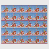 Frohe Weihnachten Sankt Geschenkpapier (Flach)