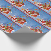 Frohe Weihnachten Sankt Geschenkpapier (Ecke)