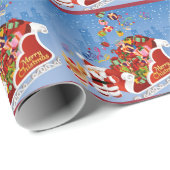 Frohe Weihnachten Sankt Geschenkpapier (Rolleneckpunkt)