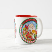 Frohe Weihnachten Sankt Zweifarbige Tasse (VorderseiteRechts)