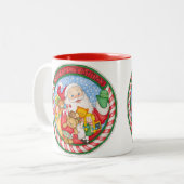 Frohe Weihnachten Sankt Zweifarbige Tasse (Vorderseite Links)