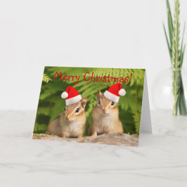 Frohe Weihnachten! Sanktchipmunks-Karte Feiertagskarte