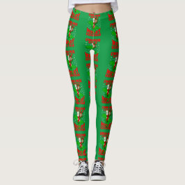 Frohe Weihnachten Santa biden kamala harris dinosa Leggings