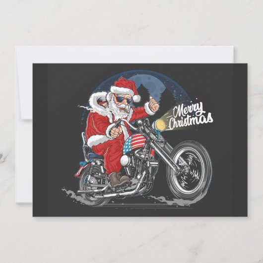 Frohe Weihnachten Santa Biker (Vorderseite)
