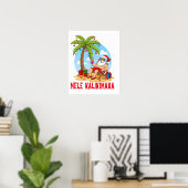 Frohe Weihnachten Santa Christmas Poster (Heimbüro)