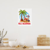 Frohe Weihnachten Santa Christmas Poster (Küche)