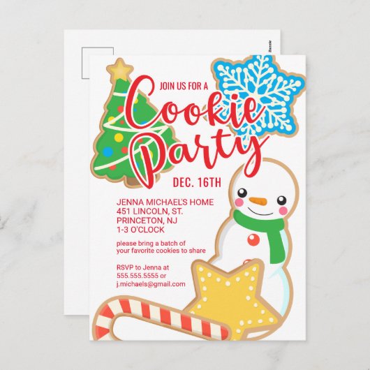 Frohe Weihnachten | Santa Claus Cookie Exchange (Vorne/Hinten)