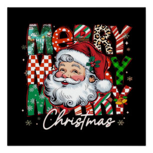Frohe Weihnachten Santa Claus Essential Poster