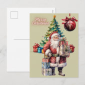 Frohe Weihnachten Santa Claus mit Geschenken (Vorne/Hinten)