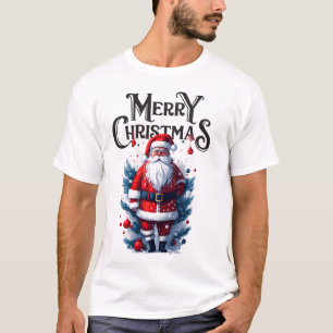 Frohe Weihnachten Santa Claus Pyjama T-Shirt