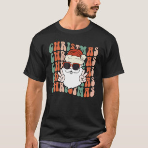 Frohe Weihnachten Santa Claus Retro Xmas Vibes Frö T-Shirt