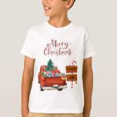 Frohe Weihnachten | Santa Claus sagt Personalisier T-Shirt (Vorderseite)