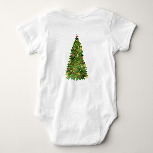 Frohe Weihnachten | Santa Claus Say Personalisiert Baby Strampler (Rückseite)