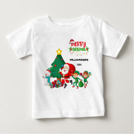 Frohe Weihnachten | Santa Claus Say Personalisiert Baby T-shirt