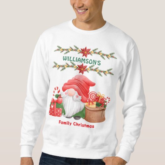 Frohe Weihnachten | Santa Claus Say Personalisiert Sweatshirt (Vorderseite)