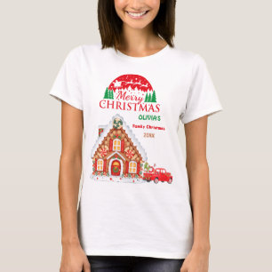 Frohe Weihnachten Santa Claus Say Personalisiert T-Shirt