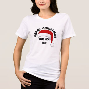 Frohe Weihnachten Santa Claus T-Shirt Tri-Blend Shirt