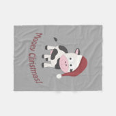 Frohe Weihnachten! Santa Cow Fleecedecke (Vorderseite (Horizontal))