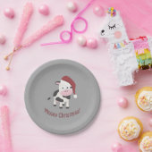 Frohe Weihnachten! Santa Cow Pappteller (Party)