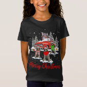 Frohe Weihnachten Santa Drahthaar Pointing Griffon T-Shirt (Vorderseite)