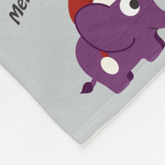 Frohe Weihnachten! Santa Elephant Fleecedecke (Ecke)