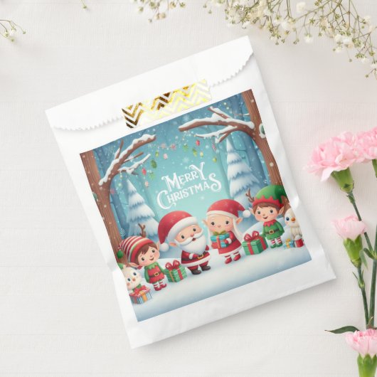 Frohe Weihnachten/Santa/Elfen Schnee Geschenktütchen (Versiegelt)