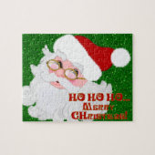 Frohe Weihnachten Santa Face-Jigsaw Puzzle (Horizontal)
